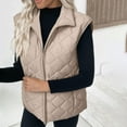 thumbnail image 5 of Royisotas Womens Quilted Vests Stand Collar Waistcoat Lightweight Zipper Wram Jackets for Women Sleeveless, 5 of 9