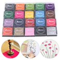 thumbnail image 4 of Coloured Ink Pad Kit 20 Colors Children Education Stamp Pad 4x4cm for Multiple Uses, 4 of 5