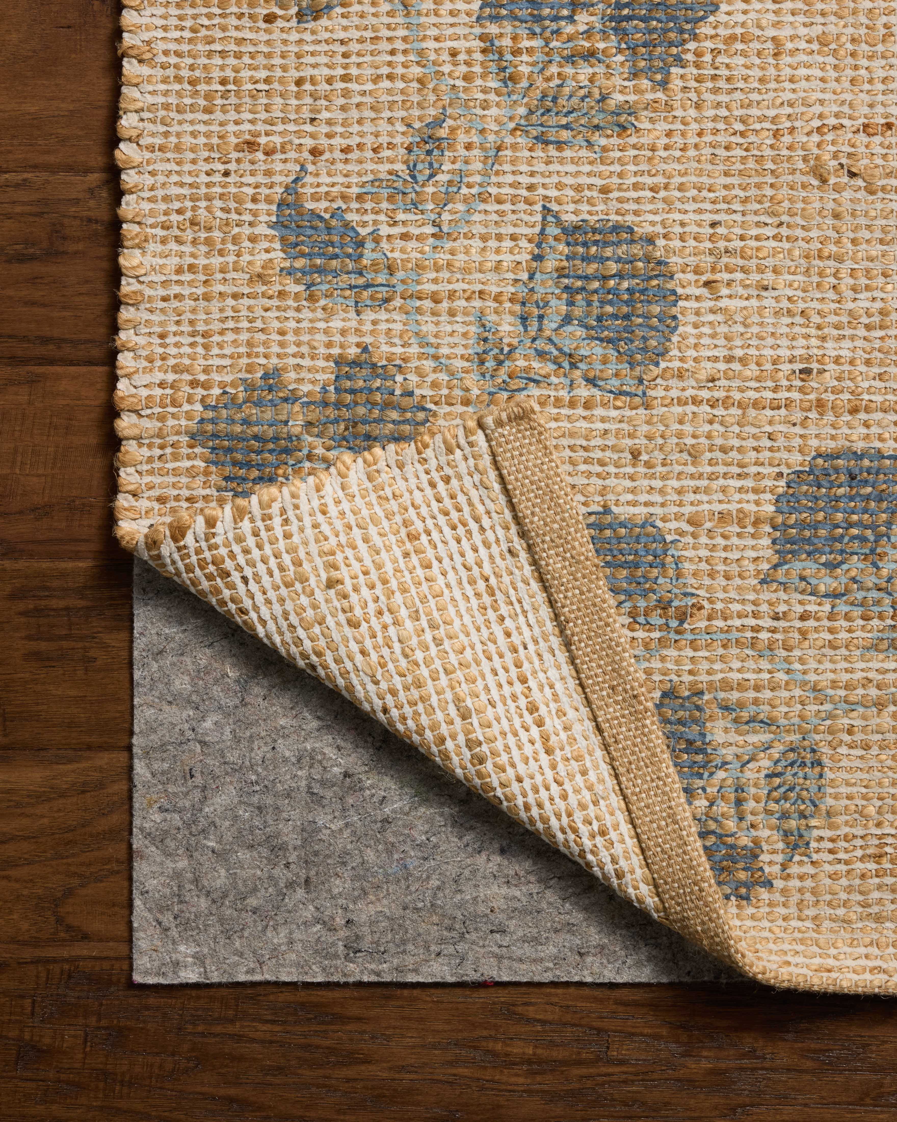 Chris Loves Julia x Loloi Rue Natural / Denim 2'-3" x 3'-9" Accent Rug