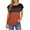 Orange, variant on Ichuanyi Womens Tops Summer Fashion Women's Summer O-Neck Lace Patchwork Short Sleeve Sexy Top Blouse