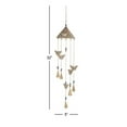 thumbnail image 3 of DecMode 32" Gold Mango Wood Indoor Outdoor Butterfly Windchime with Glass Beads and Cone Bells, 3 of 7
