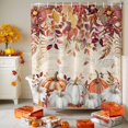 thumbnail image 4 of Shower Curtains for Bathroom-72"x72",Autumn Country Pumpkins on Letter Waterproof Bath Curtain Grommet Shower Curtain Set, 4 of 7
