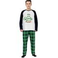 thumbnail image 4 of iHapHap Matching Family Christmas Pajamas Green Plaid Family Sleepwear Set, 2-3T-Kid, 4 of 6