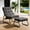 Dark Gray, variant on Villeston Outdoor Lounge Chair with Ottoman, Comfy Sling Recliner Chair with Puffy Cushion and Foot Stool,Light Green