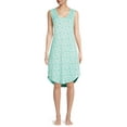 thumbnail image 2 of Secret Treasures Sleeveless Scoop Neck Printed Sleepshirt (Women's or Women's Plus) 1 Pack, 2 of 5