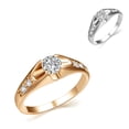 thumbnail image 6 of Xinyolin Women Ring Delicate Shiny Copper - Rhinestone Embedded Wedding Ring for Party, 6 of 7