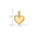 thumbnail image 2 of Gem & Harmony 14K Yellow Gold Polished Teardrop Heart Charm Pendant (NO Chain) for Women, 2 of 5