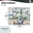 thumbnail image 4 of Stupell Industries Coastal Seaside Hydrangea Bouquet in Window Canvas Art, 40 x 30, by Nan, 4 of 8