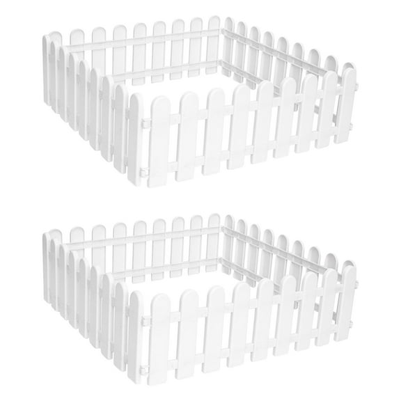 Amosfun 8Pcs White Decorative Fence for Villa Yard Garden Crawl Outdoor Use
