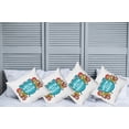 thumbnail image 2 of Ambesonne Saying Throw Pillow Cover 4 Pack, Wake up and Be Text, 24", Sky Blue Dark Coral, 2 of 5
