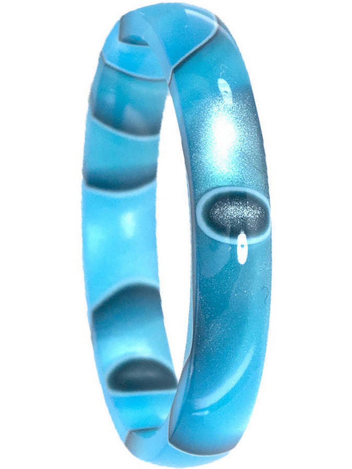 4mm Half-Round Caribbean Swirl Stackable Ring