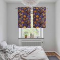 thumbnail image 4 of Orange Purple Spring Floral Kitchen Curtains Window Panels, Vintage Botanical Summer Flower Insulated Window Treatment Curtain, Grommet Curtains for Bedroom/Living Room/Bathroom, 2 Piece 27.5"Wx39"L, 4 of 8