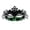 A004- Green, variant on Black Masquerade Mask for Women, 8 Inch Filigree Rhinestone Venetian Masquerade Masks for Masquerade Party Mardi Gras Halloween Red Black Style, 1 Pack
