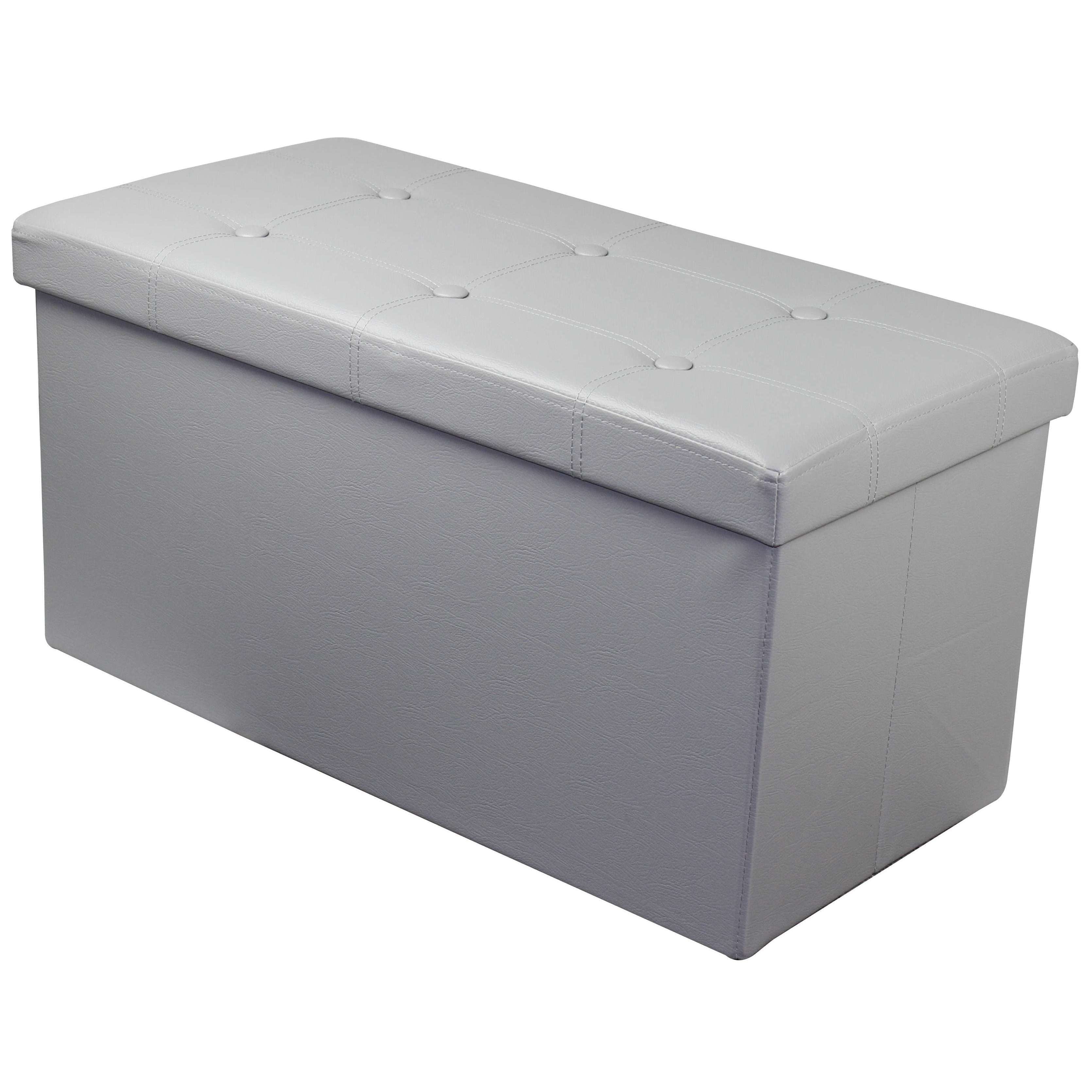 Sorbus Storage Bench Chest, Collapsible/Folding Bench Ottoman with