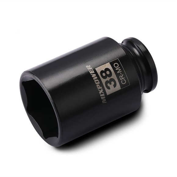 Dado de impacto MIXPOWER de 1/2" x 38 mm, CR-MO, 6 puntas