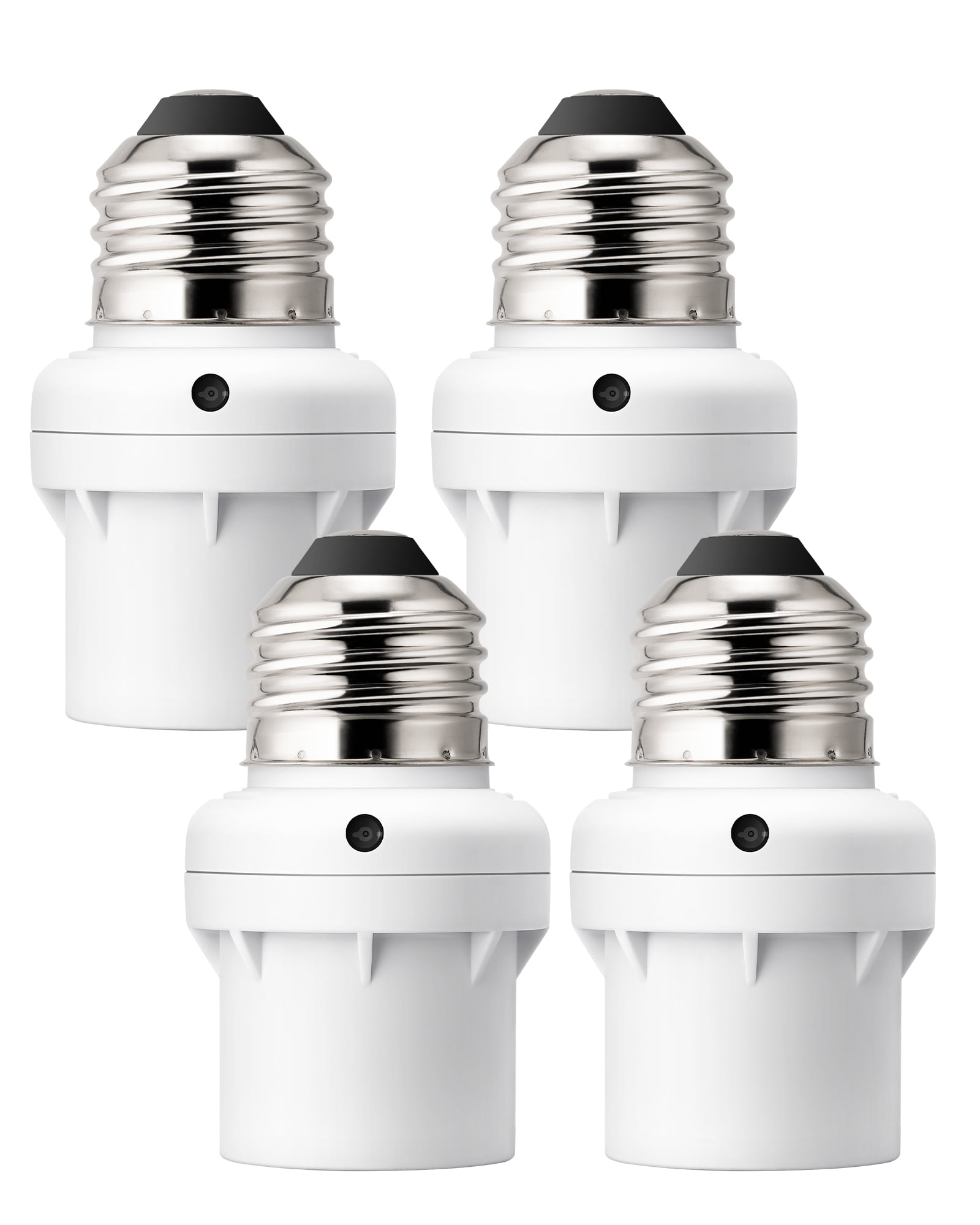 DEWENWILS 4 Pack Light Sensor Socket, Dusk to Dawn Sensor Socket, Light Bulb Socket