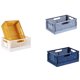 thumbnail image 1 of 2 piezas de cesta de plástico para estante de almacenamiento Caja de almacenamiento plegable duradera y duradera, 1 of 5