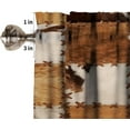 thumbnail image 5 of Vintage Fur Patchwork Curtains Valance,Western Farm Animal Cow Fur Pattern Patchwork Valance,Home Kitchen Living Room Decor Window Valance,1 Panel 54" x 18", 5 of 5