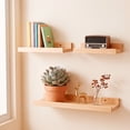 thumbnail image 6 of Hovilon Solid Wood Wall Shelf Floating Shelf Wall - Mounted Storage Rack with No Nail Glue Load Bearing Decorative Shelves for Living Room Bedroom Bathroom Kitchen Home Organization Display Holder, 6 of 6