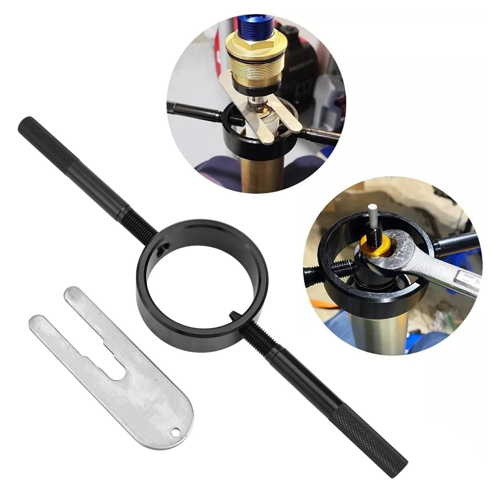 SPRING Premium Motorcycle Fork Spring Compressor Tool - Stainless Steel, Versatile, Compatible with Most Bikes, Easy to Use 1 set