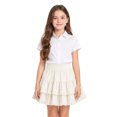 thumbnail image 2 of Girls Athletic Skirts Tiered Pleated Tennis Skort with Shorts High Waist School Uniform Skirts, 2 of 5