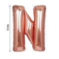 thumbnail image 3 of BalsaCircle 40" Rose Gold Letter N Mylar Foil Plain Balloon Wedding Event Birthday Party, 3 of 4