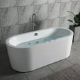 thumbnail image 2 of WOODBRIDGE 67" x 32" Freestanding Bathtub Whirlpool Water Jetted and Air Bubble, B-0030 / BTS1606, 2 of 15