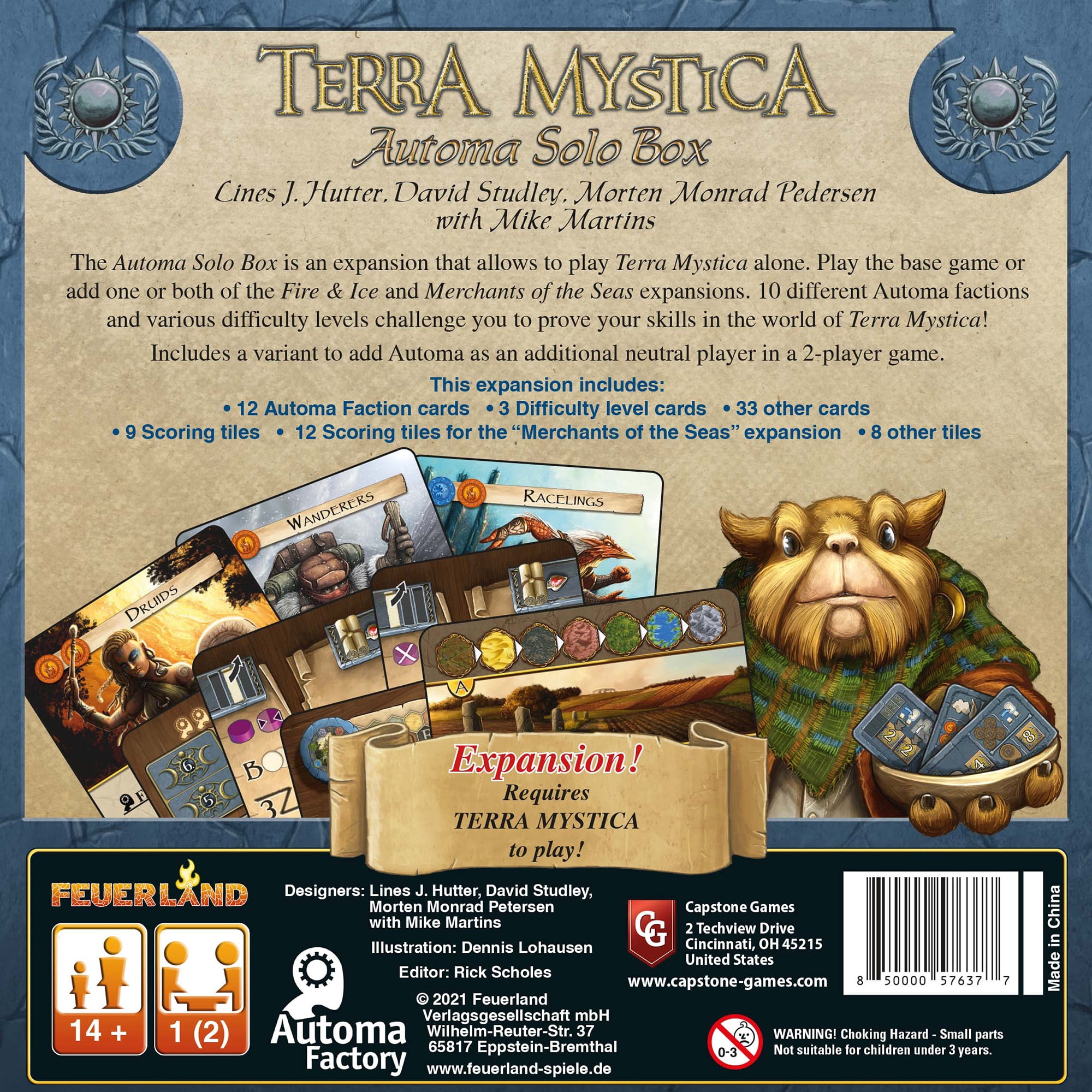 Capstone Games Terra Mystica Board Game Automa Strategy Euro Game for 2-5 Players, Ages 14+, 60-150 Min Playtime, 1 Pack