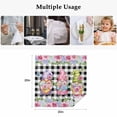 thumbnail image 5 of Spring Gnomes Cloth Napkins, Botanical Rose Leaves Black Buffalo Plaid Washable and Reusable Dinner Napkins Set of 4, Table Napkin for Kitchen Party Birthday Wedding Hotel Housewarming 20"x20", 5 of 9