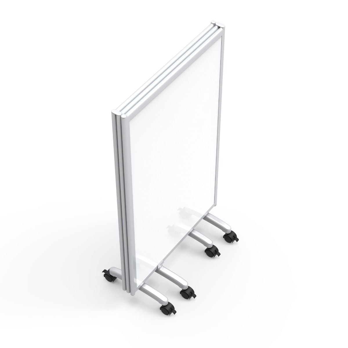 Luxor 3-Panel Mobile Magnetic Whiteboard Room Divider - 91" x 53.5"