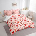 thumbnail image 3 of Castle Fairy Love Heart Print Girl Boy Bedding Comforter Set 7pcs,Happy Valentine's Day Queen Bedding Sets Super Cozy,Romantic Couple Lover Queen Sheet Sets,Microfiber Bedroom Decor,Reversible, 3 of 8