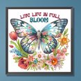 thumbnail image 3 of Pintura de diamante 5D DIY, kit de flor de mariposa con forma especial parcial, 30x30cm, 3 of 9