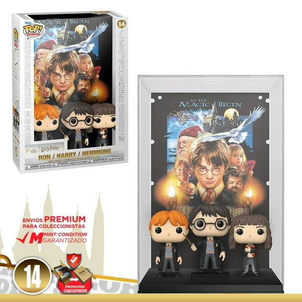 Funko Pop Ron Harry Y Hermione #14 Harry Potter Y La Piedra Filosofal Movie Poster Jumbo Funko Sorcerer's Stone