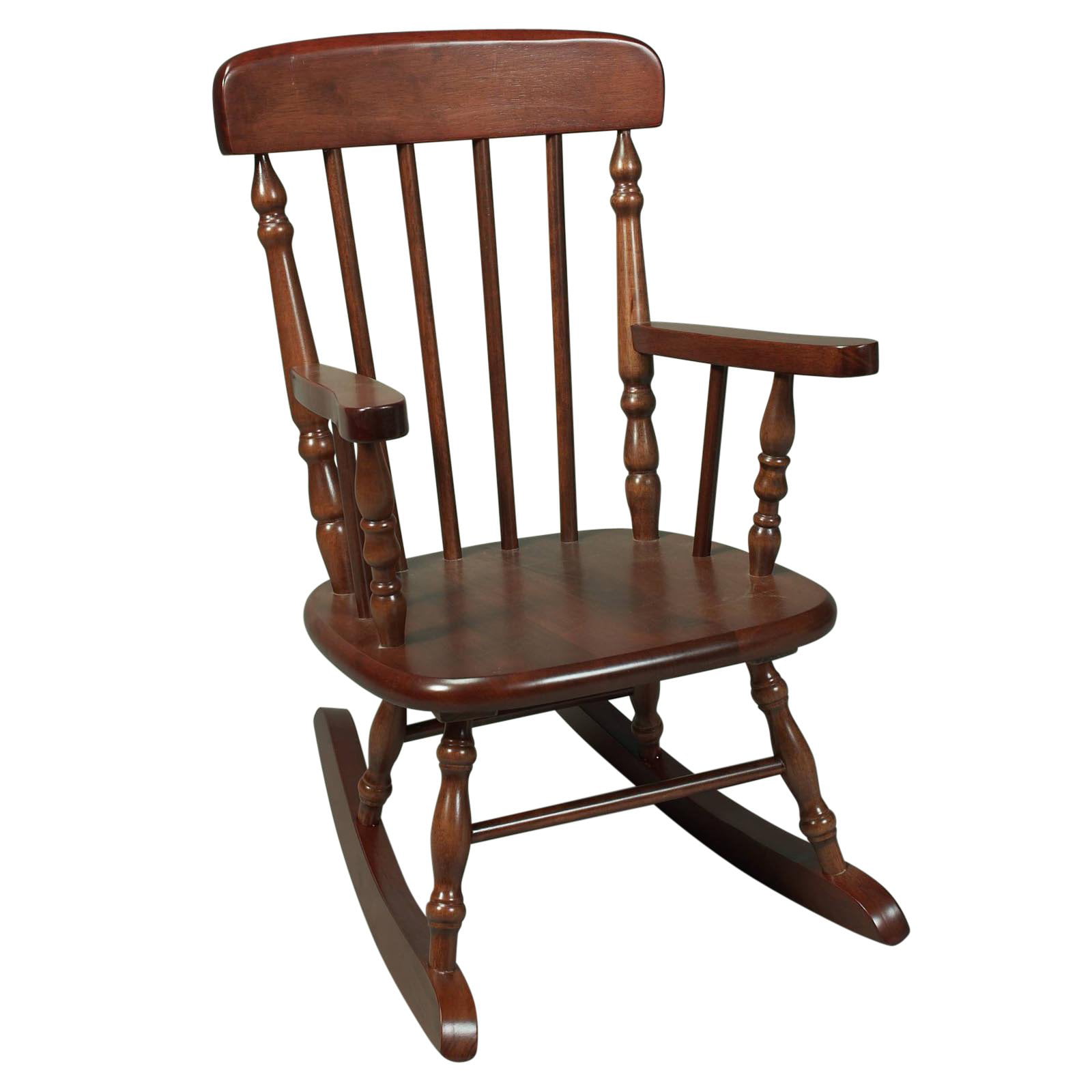 wooden childs rocking chair