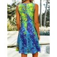 thumbnail image 5 of Butterfly Ombre Print Dress, Women's Casual Vacation Daily Wear, Sleeveless V-Neck Dress Summer Elegant, 5 of 15