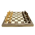 thumbnail image 4 of Juego de ajedrez y damas internacionales de madera estándar universal 3 en 1 Tablero plegable Ajedrez de viaje para principiantes Speravity FN0184-00B, 4 of 7