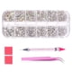 thumbnail image 2 of 1440 piezas de diamantes de imitación de cristal para decoración de uñas con pinzas de recogida y rotulador de diamantes de imitación, para esmalte de uñas, ropa, manualidades Ormromra 2035872-1, 2 of 8