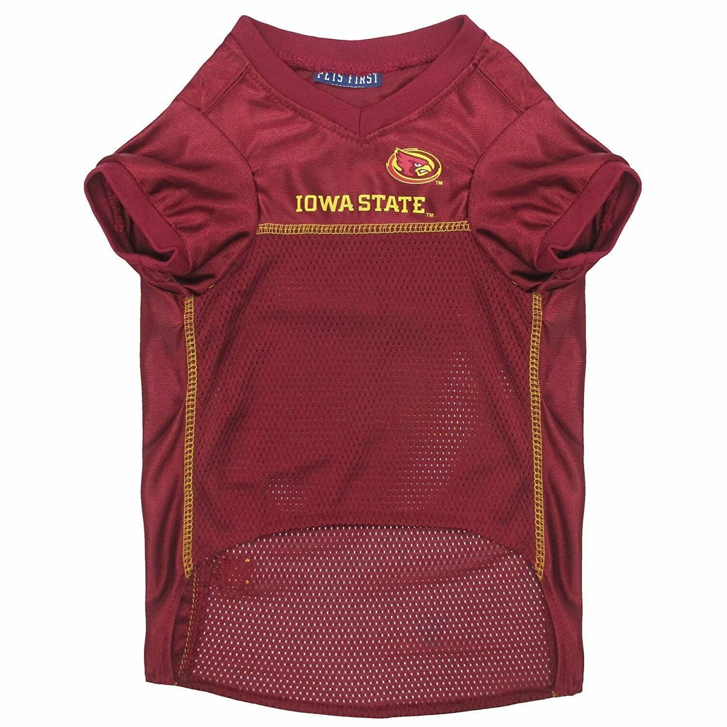 Pets First Collegiate Iowa State Cyclones Football/Basketball Mesh Jersey for Pet Dog. available in 40+ Teams - Medium