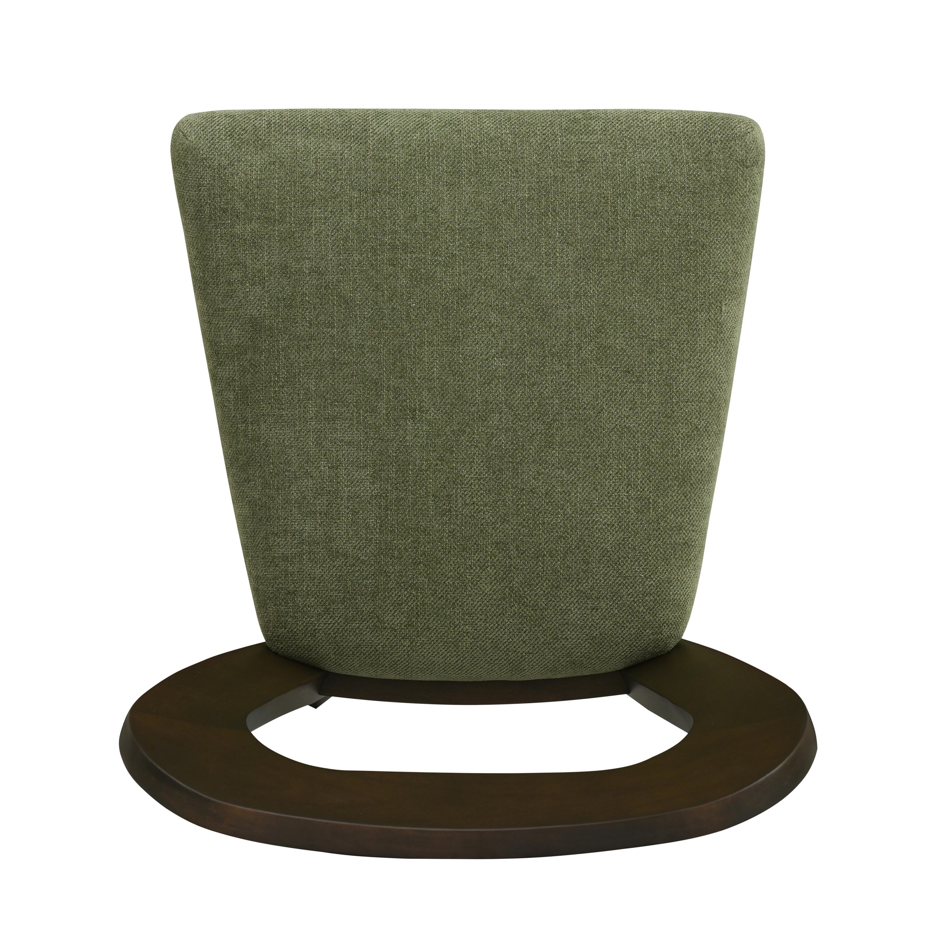 Euroco Counter Stools Set of 2, Upholstered Bar Stools Kitchen Island Chairs with Wooden Frame,Dark Brown & Green
