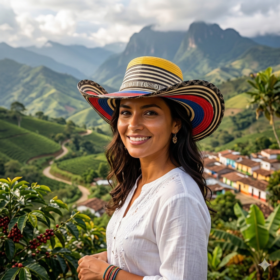 Colombian Vueltiao Hat 100% Caña Flecha (Colorful Weave, 17–21 Laps) Sombrero Colombiano - Imported from Colombia