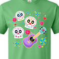 thumbnail image 4 of Inktastic Day of the Dead Owl Sugar Skulls and Guitar T-Shirt, 4 of 5