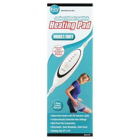 Cara Heating Pad, Select Heat Switch, Moist/Dry, Blue