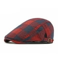 thumbnail image 1 of Beret Style for Men – British Retro Plaid Forward Slouch Hat for Spring Fall Sun and Versatile Everyday Wear, 1 of 3