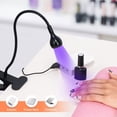 thumbnail image 5 of mlogiroa Luz UV para uñas de gel, lámpara de uñas de gel de 3 W, mini luz LED para esmalte de uñas con cuello de cisne, luz UV de abrazadera portátil con lámpara de carga USB para salón de uñas, 5 of 5