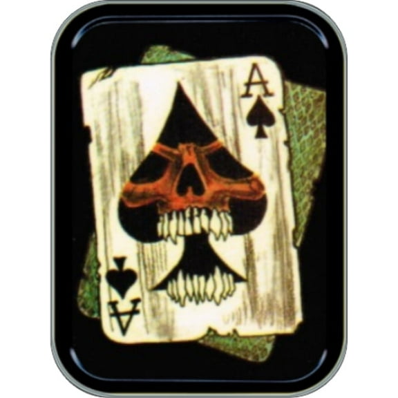 Ace of Spades Stash Tin Storage Container 4.37" L x 3.5" W x 1" H
