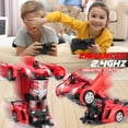 thumbnail image 5 of Remote Control Transforming Car for  Kids with LED Lights,2.4Ghz 1:18  Remote Control Car Transforming Robot,360°Rotation,One-Button Deformation Transform RC Car Toys,Gifts Toys for Boys 3-12, 5 of 7