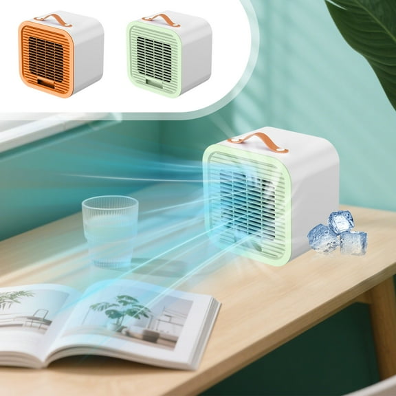 Fwttom Cooling Fan - Mini USB Air Conditioning Fan, Portable Desk Fans That Blow Cold Air, Standing Fan for Bedroom Home Office