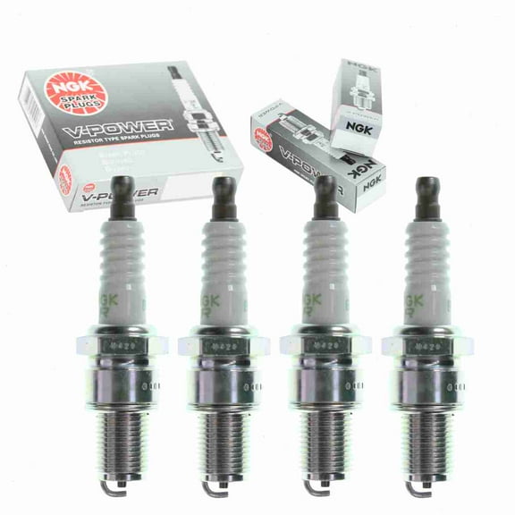 4 pc NGK 7548 V-Power Spark Plugs for 09482-00519 09482-00564 818 E3.31 RN2C Ignition Wire Secondary