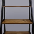 thumbnail image 2 of Casual Home 5-Shelf Ladder Bookcase - Rustic Brown/Black, 2 of 11