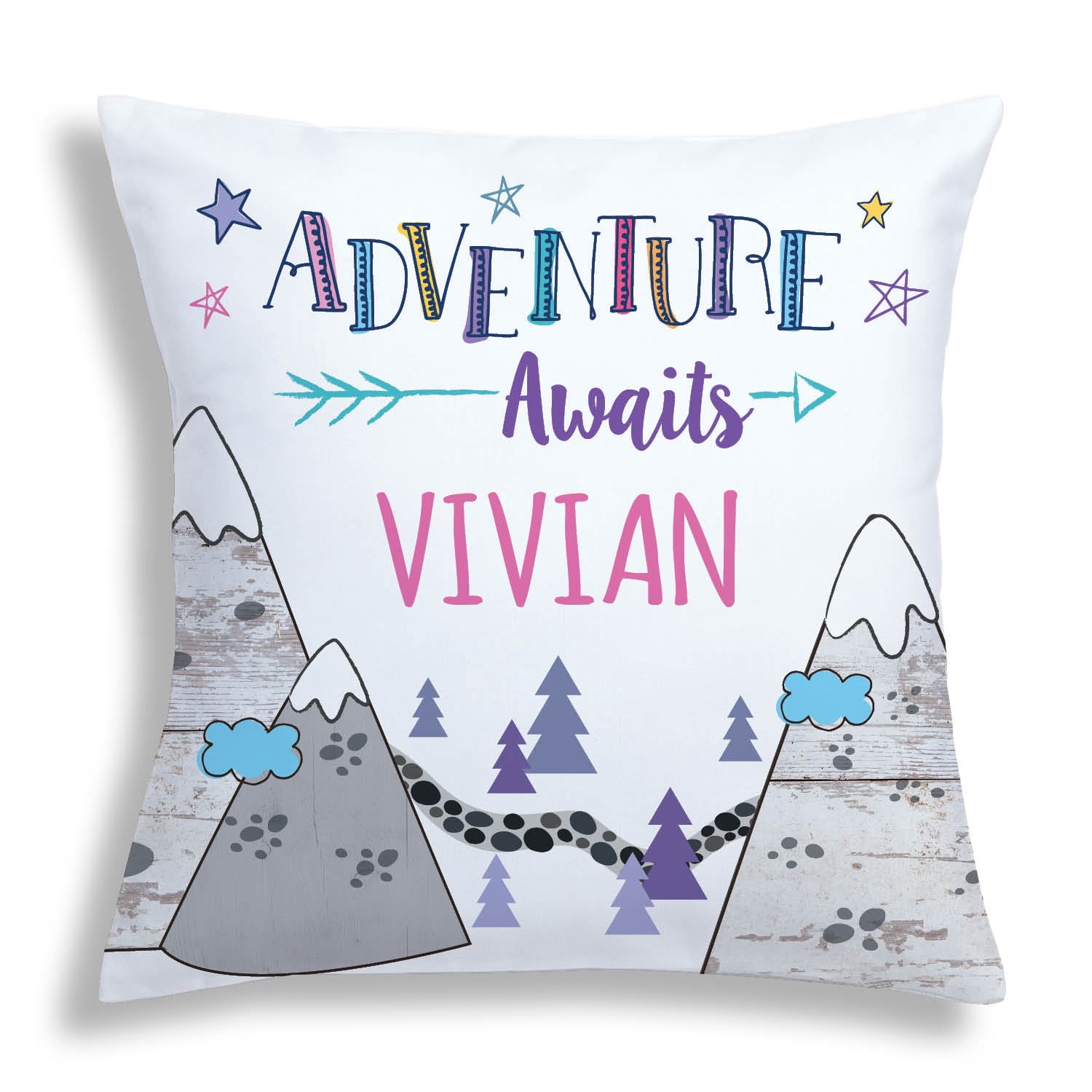 Adventure Awaits Pastel Throw Pillow